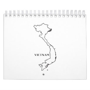 Calendario Mapa De Esquema De Vietnam