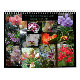 Calendario Maravillas botánicas, flores orquídeas y tropicale