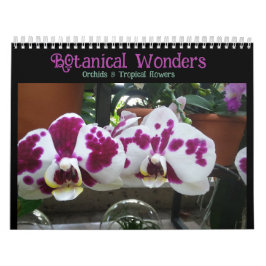 Calendario Maravillas botánicas, flores orquídeas y tropicale