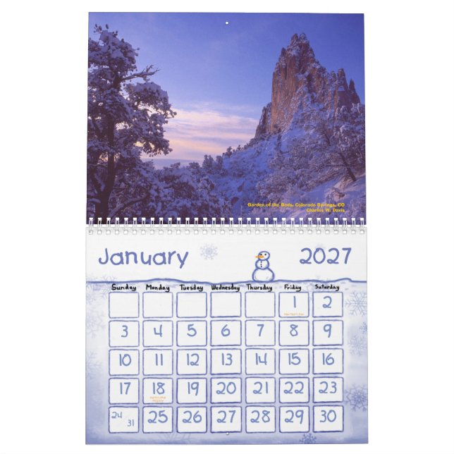 Calendario Maravillas naturales 2008 - modificadas para (Jan 2027)