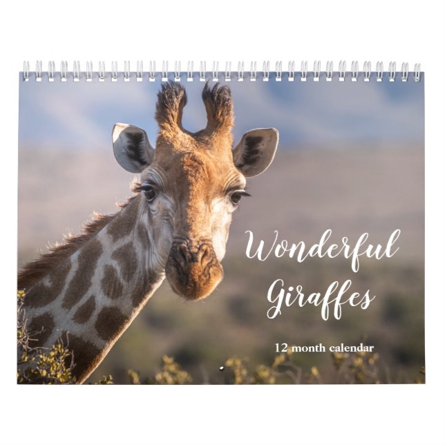 Calendario Maravillosas jirafas 2026 (Tapa)