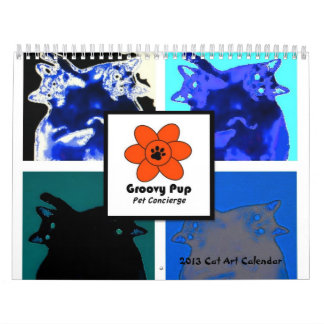 Calendario maravilloso 2013 del arte del gato del