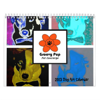 Calendario maravilloso del arte del perro del