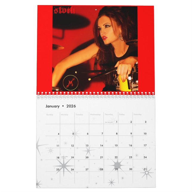 Calendario Maria Kanellis, cantante/compositor/calendario de (Jan 2026)