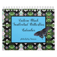 Calendario - Mariposas Swallowtail de cola negra o