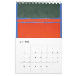 Calendario Mark Rothko arte en estilo digital