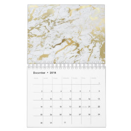Calendario Mármol Mínimo Rosa de oro de plata gris blanco