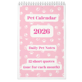 Calendario mascota 2026