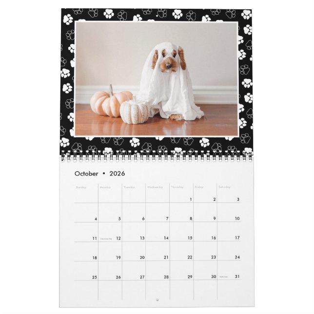 Calendario Mascota del marco de impresión de la hoja corta (Oct 2026)