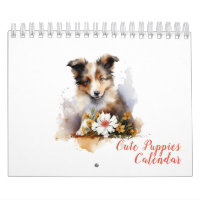 Mascotas De Cachorro Cuadros Flor De Acuarela