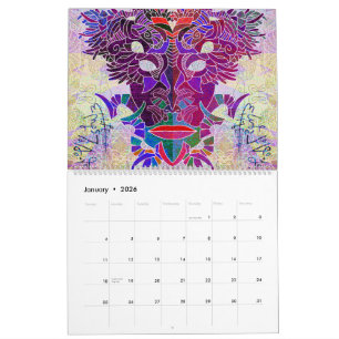 Calendario Maskyrinth de Lin Tarczynski para 2026