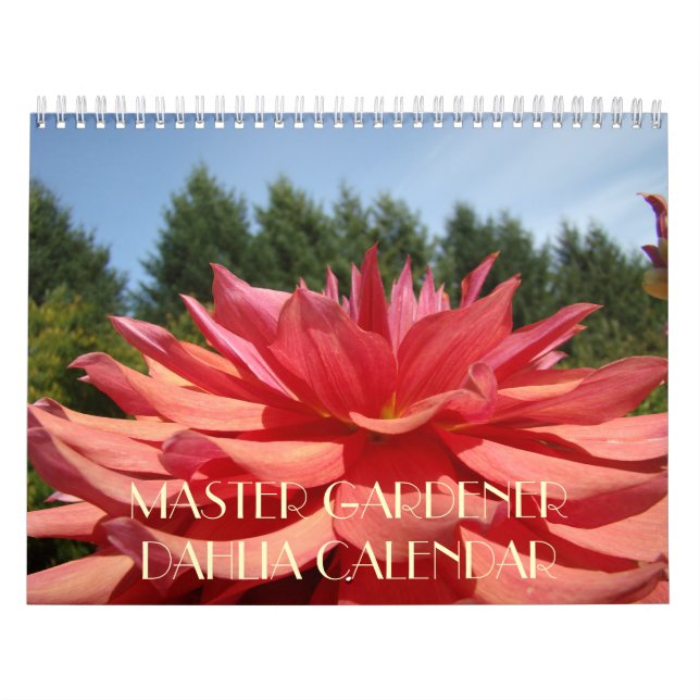 Calendario MASTER GARDENER Dahlia Flores Regalos de calendari (Tapa)