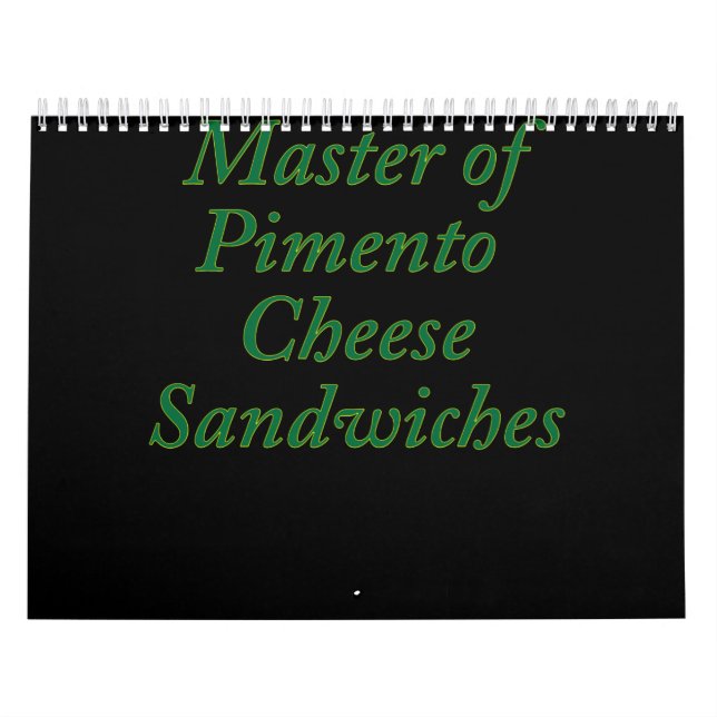 Calendario Master Of Pimento Cheese Sandwiches Funny Golf (Tapa)