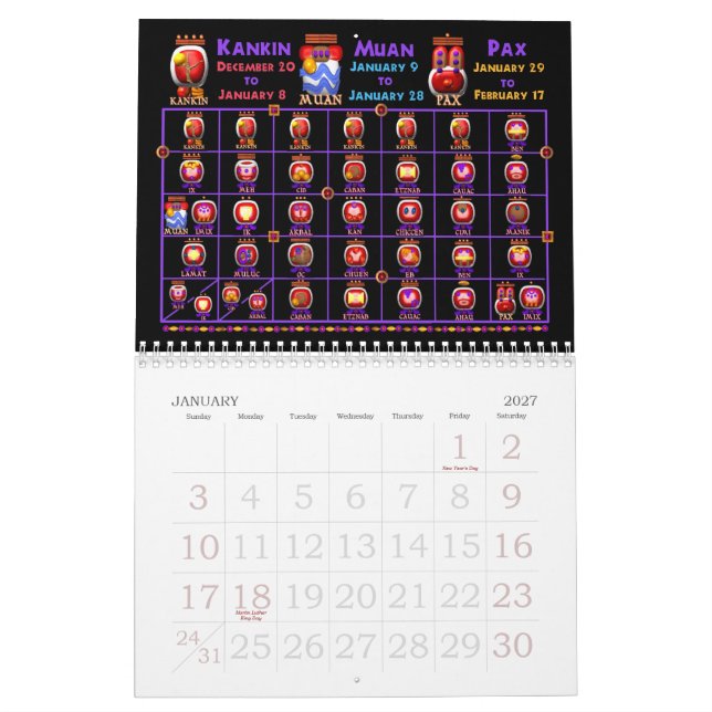 Calendario maya para 2011 (Jan 2027)