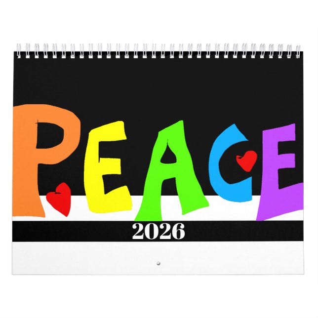 Calendario MAZIPOODLES Paz Arcoíris (Tapa)