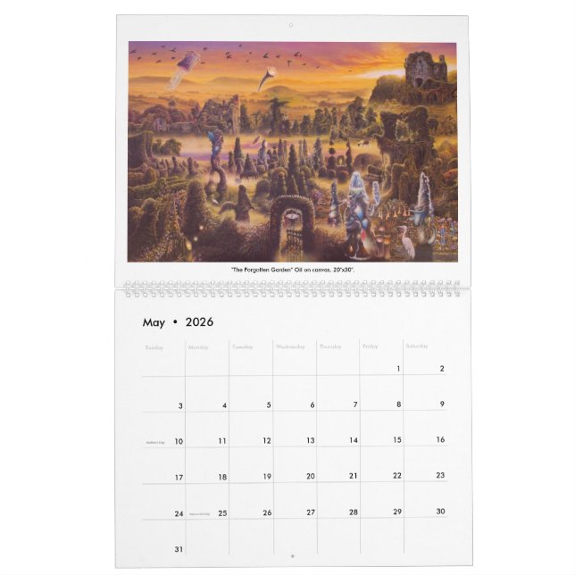 Calendario McCarthy-Surrealismo y el paisaje 2016 de James (May 2026)