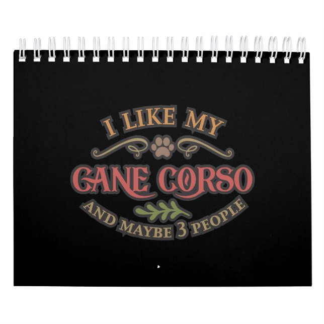 Calendario Me Gusta Mi Idea De Cerdo Corso Para El Perro. (Tapa)