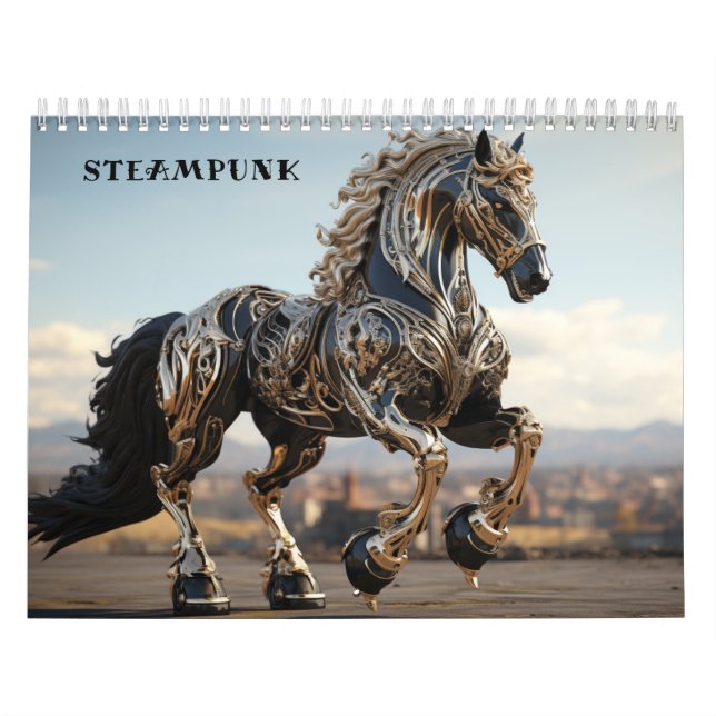 Calendario Mechanical Steampunk Stallions (Tapa)