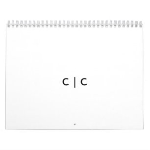 Calendario mediano de dos páginas, blanco