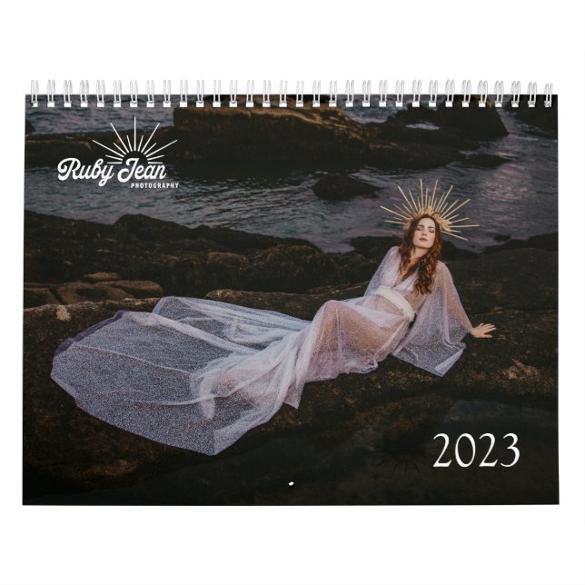 Calendario medio de dos páginas, blanco (Tapa)