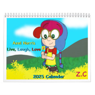 Calendario medio de dos páginas, blanco