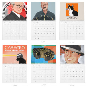 Calendario medio de dos páginas de Tango Art Only