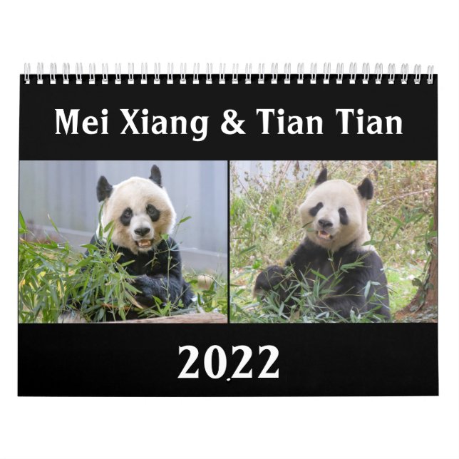 Calendario Mei Xiang y Tian Tian 2022 (Tapa)