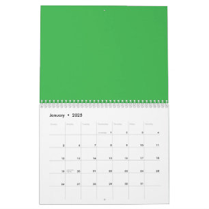 Calendario Mejora tu sitio web con un fondo verde