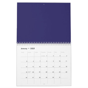 Calendario Mejore su decoración en casa con un azul elegante