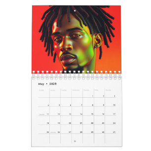 Calendario Melanin Hombres Reyes Negros Reloj Bruh Afrocéntri