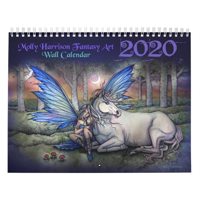 Calendario mensual de Fantasy Art de Molly Harriso (Tapa)
