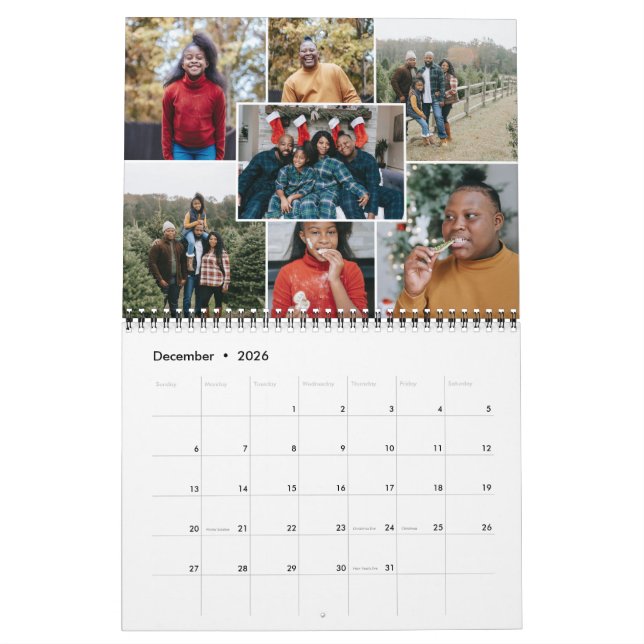 Calendario mensual de fotos familiares de Collage  (Dec 2026)