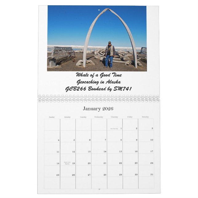 Calendario mensual de GeocacheAlaska 2012 (Jan 2026)