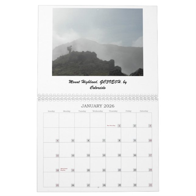 Calendario mensual de GeocacheAlaska 2013 (Jan 2026)