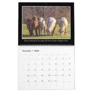 Calendario Mensual de Granja y Establo por Thomas 