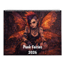 Calendario mensual de hadas punk