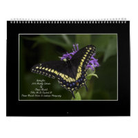 Calendario mensual de las mariposas 2018 de Tom