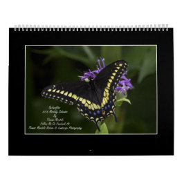 Calendario mensual de las mariposas 2018 de Tom