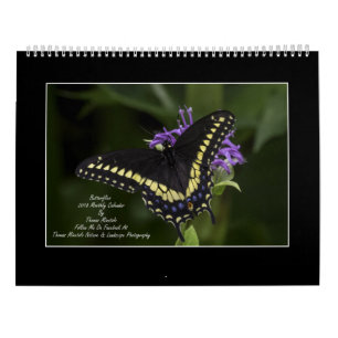 Calendario mensual de las mariposas 2018 de Tom