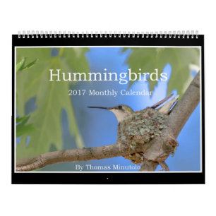 Calendario mensual de los colibríes 2017 de Tom