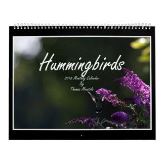 Calendario mensual de los colibríes 2018 de Tom