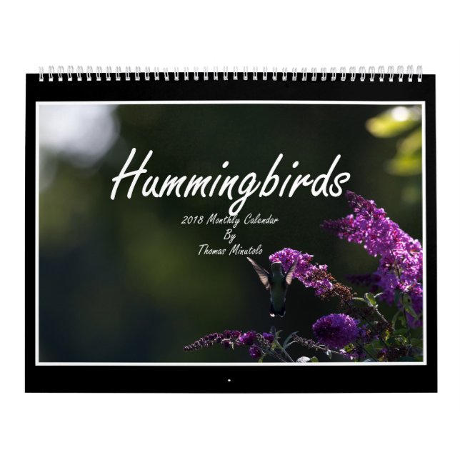 Calendario mensual de los colibríes 2018 de Tom (Tapa)