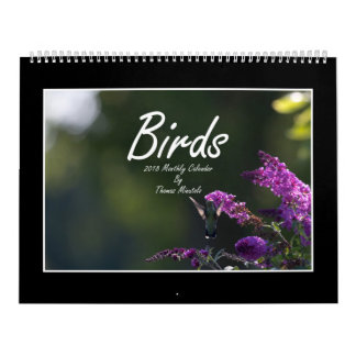 Calendario mensual de los pájaros 2018 de Thomas