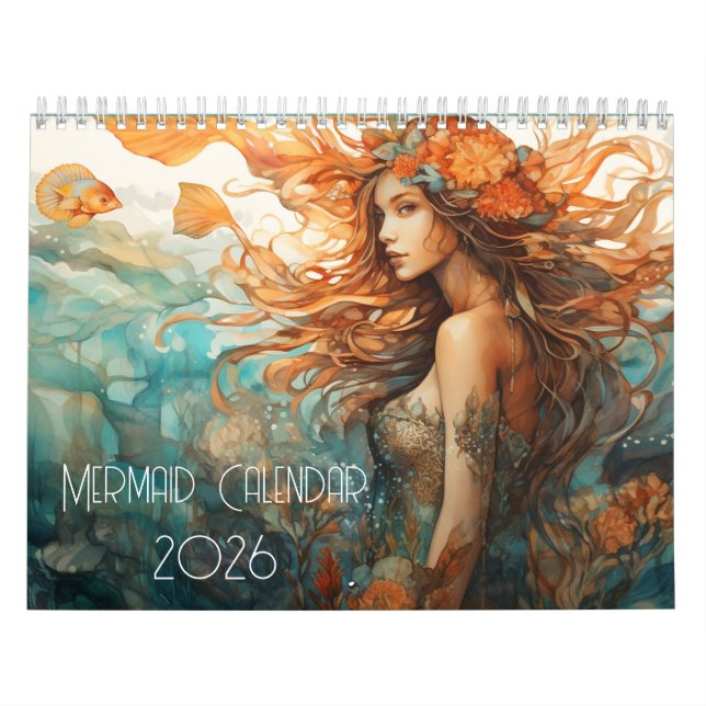 Calendario Mensual de Mermaid 2025 (Tapa)