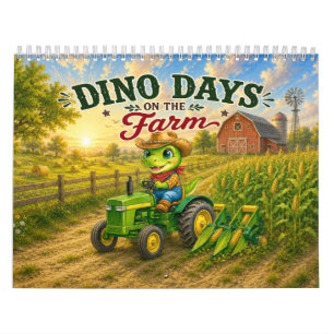Calendario mensual de pared Dino Days on the Farm