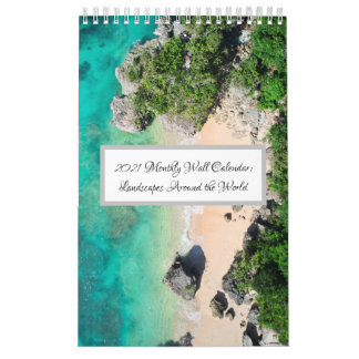 Calendario mensual de paredes del paisaje 2021