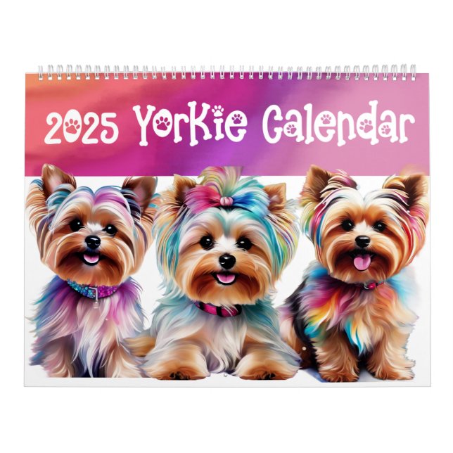 Calendario mensual de Yorkshire Terrier "Yorkie" 2 (Tapa)