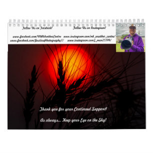 Calendario mensual del Centro Meteorológico de Ma