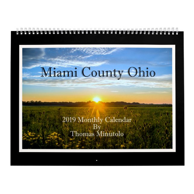 Calendario mensual del condado de Miami Ohio 2019 (Tapa)