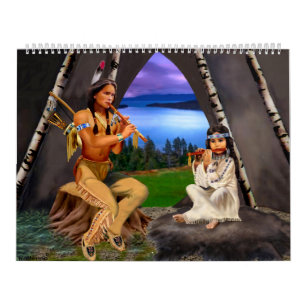Calendario Mensual Indio Americano Nativo